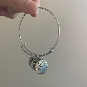 Constellation Charm Bangle Bracelet Moon Zodiac Celestial Jewelry Silver Y2K‎